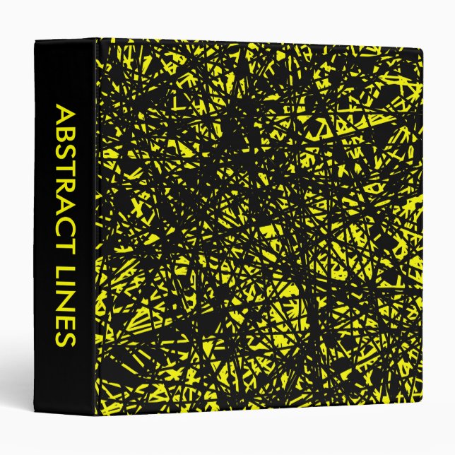 Abstract Lines 1.5in - Yellow Binder (Front/Spine)