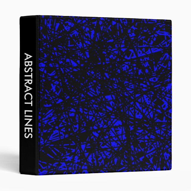 Abstract Lines 1in - Blue Binder (Front/Spine)
