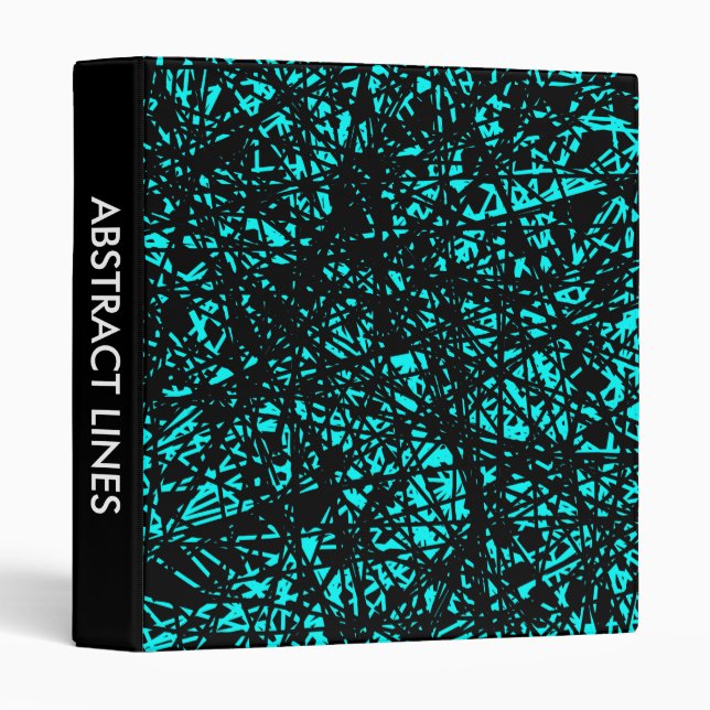 Abstract Lines 1in - Cyan Binder (Front/Spine)