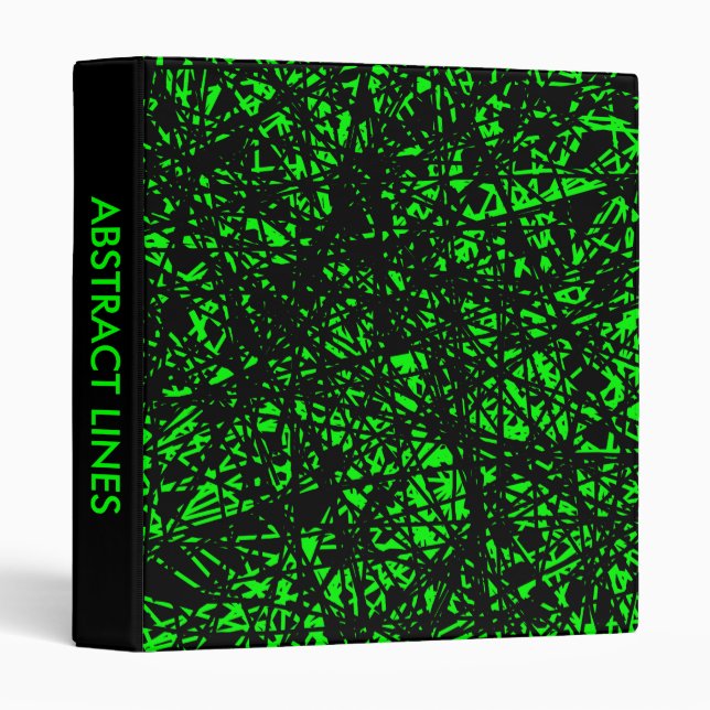 Abstract Lines 1in - Green Binder (Front/Spine)