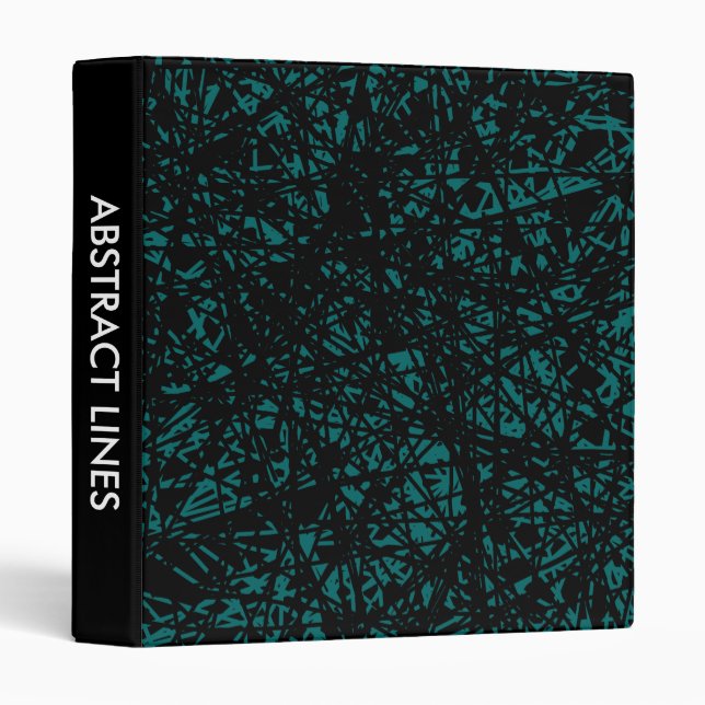 Abstract Lines 1in - Moss Green Binder (Front/Spine)