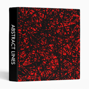 Abstract Lines 1in - Red Binder