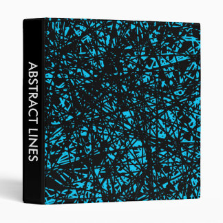 Abstract Lines 1in - Sky Blue Binder