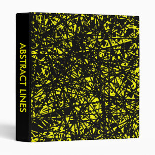Abstract Lines 1in - Yellow Binder