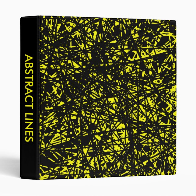 Abstract Lines 1in - Yellow Binder (Front/Spine)