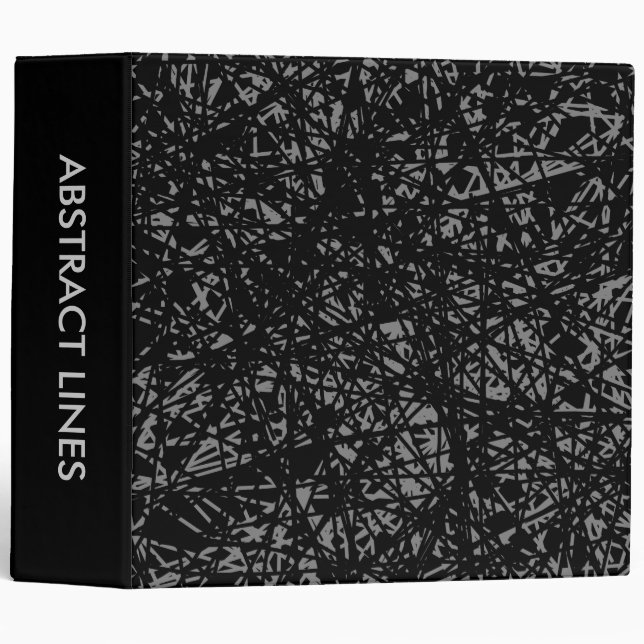 Abstract Lines 2.0in - 50pc Grey Binder (Front/Spine)