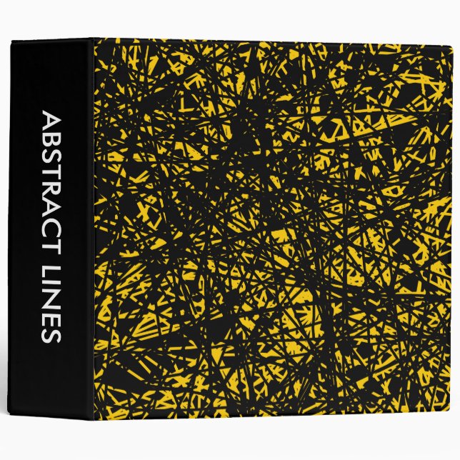 Abstract Lines 2.0in - Amber Binder (Front/Spine)