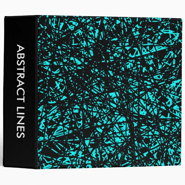 Abstract Lines 2.0in - Cyan Binder (Front/Spine)
