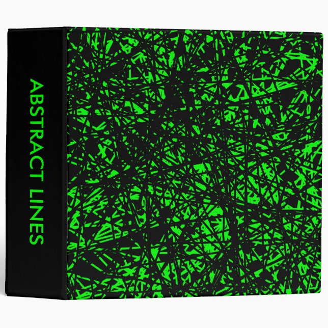 Abstract Lines 2.0in - Green Binder (Front/Spine)