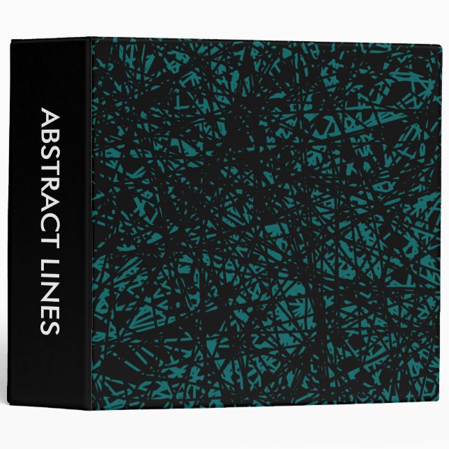 Abstract Lines 2.0in - Moss Green Binder (Front/Spine)