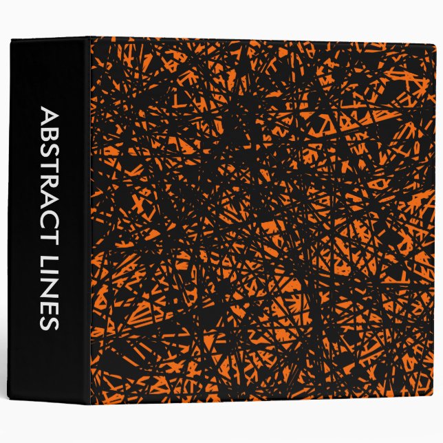 Abstract Lines 2.0in - Orange Binder (Front/Spine)