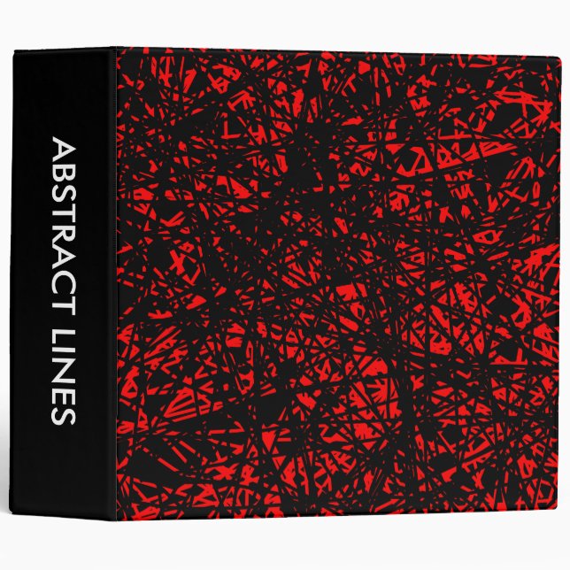 Abstract Lines 2.0in - Red Binder (Front/Spine)