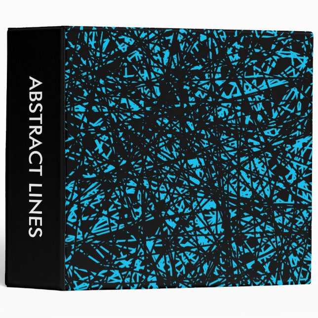 Abstract Lines 2.0in - Sky Blue Binder (Front/Spine)