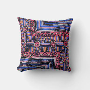 Abstract Lines and Circles Throw Pillow