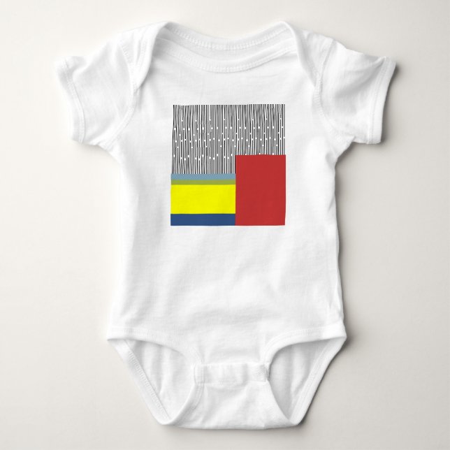 Abstract lines and Rectangles  Baby Bodysuit (Front)