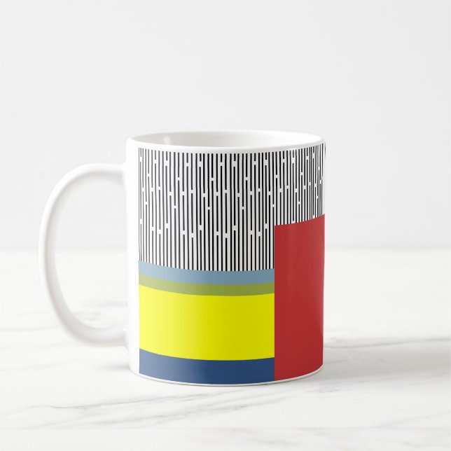 Abstract lines and Rectangles  Coffee Mug (Left)