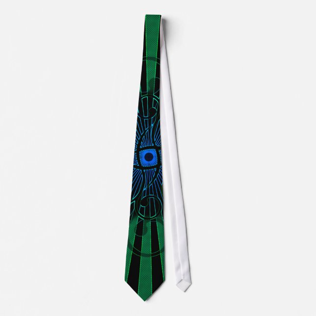 Abstract Lines and Spirals: Custom Tie (Front)