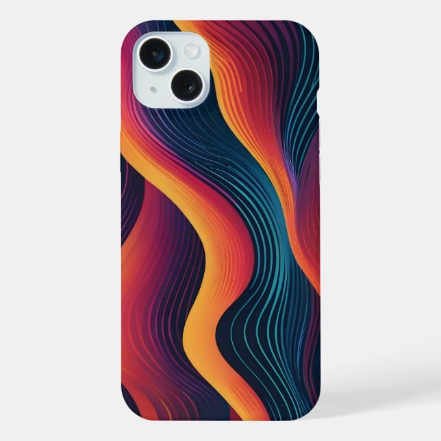 Abstract lines art pattern iPhone case (Back)