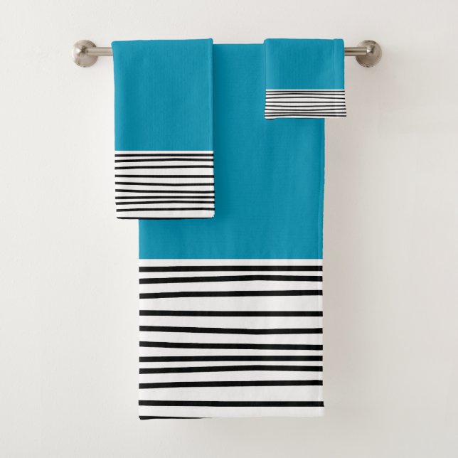 Abstract Lines  Bath Towel Set (Insitu)