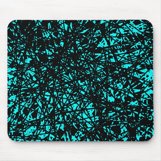 Abstract Lines - Cyan Mouse Pad (Front)