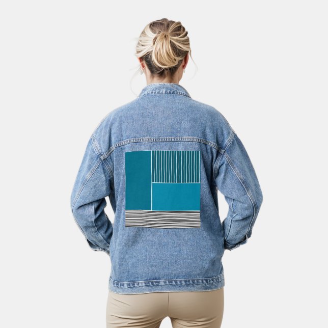 Abstract Lines  Denim Jacket (Model)