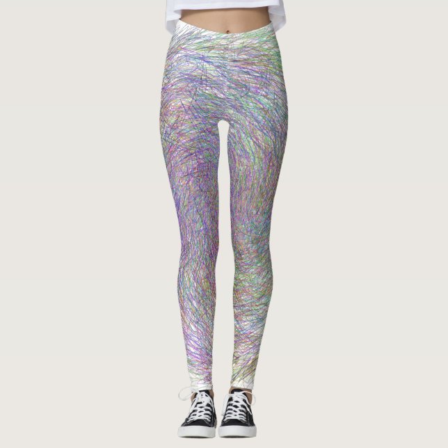 Abstract lines leggings (Front)