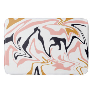 Abstract lines modern bath mat