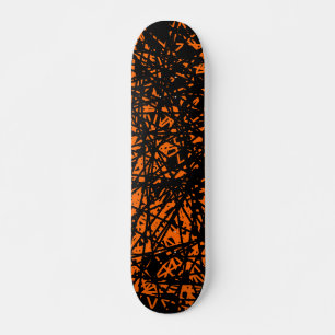 Abstract Lines - Orange Skateboard