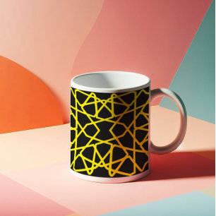 Abstract Lines Pattern Customizable Coffee Mug