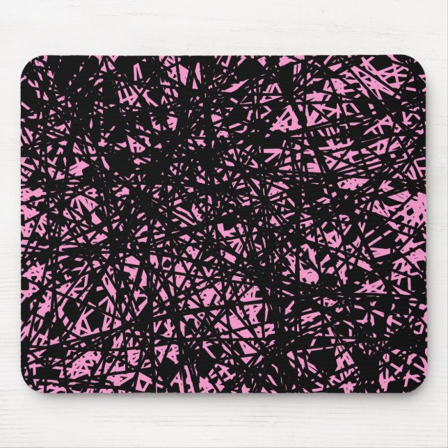 Abstract Lines - Pink Mouse Pad (Front)