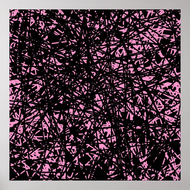 Abstract Lines - Pink Poster (Front)