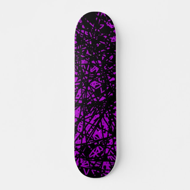 Abstract Lines - Purple Skateboard (Front)