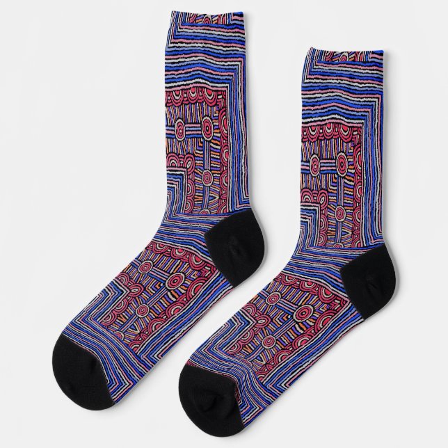 Abstract Lines  Socks (Left)