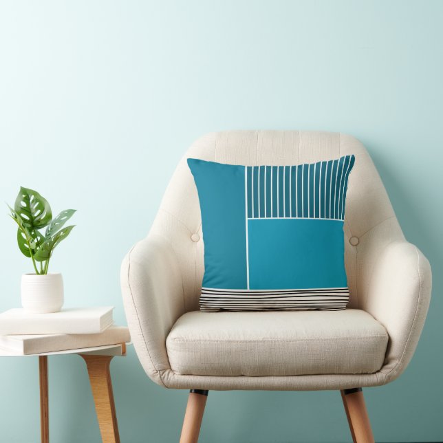 Abstract Lines  Throw Pillow (Chair)