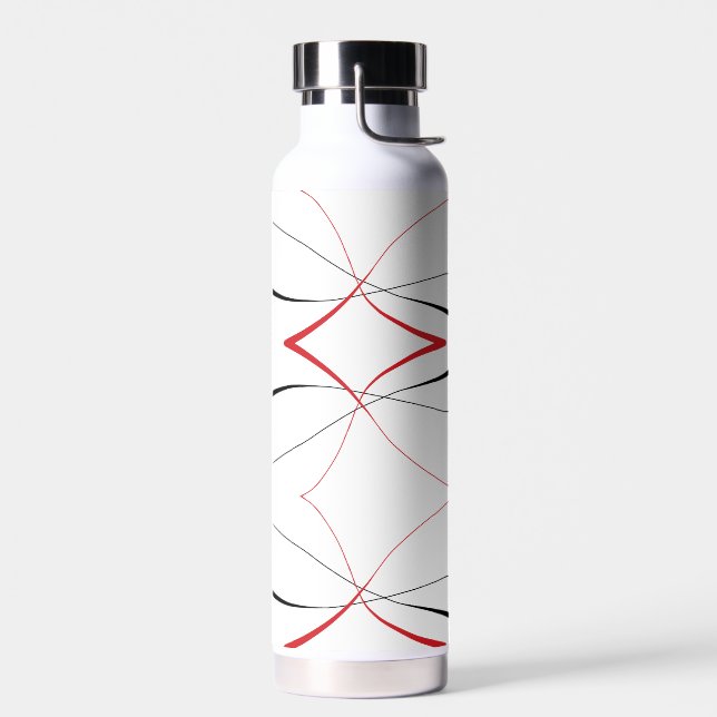abstract lines water bottle (Left)