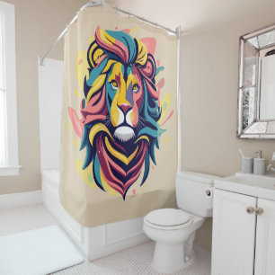 Abstract Lion Head Art