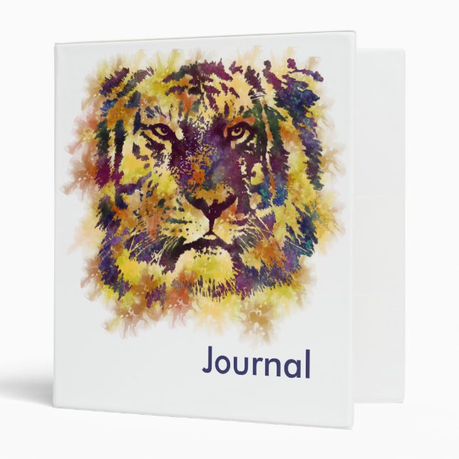 Abstract Lion Paintng Binder (Front/Inside)