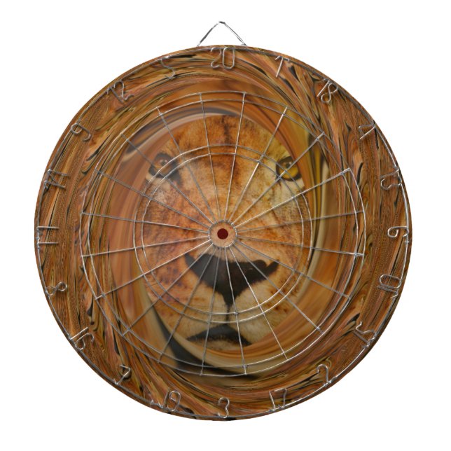 Abstract Lion Safari Art Print Dartboard (Front)