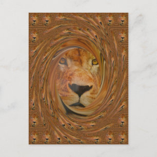 Abstract Lion Safari Art Print Postcard