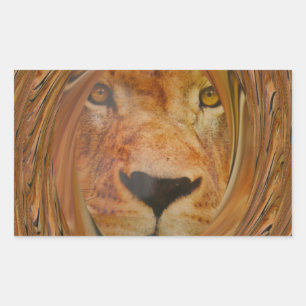 Abstract Lion Safari Art Print Sticker