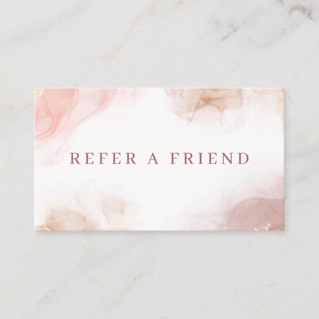 Abstract Liquid Alcohol Ink Referral Card (Front)