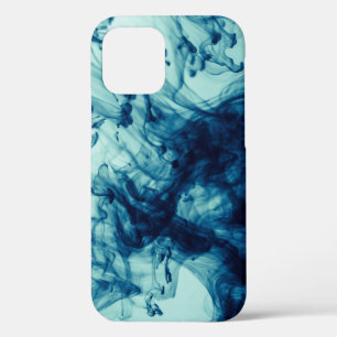 Abstract liquid blue modern design iPhone 12 case