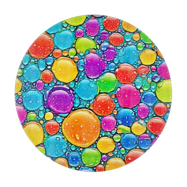 Abstract Liquid Drops Cutting Board (Front)