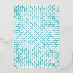 Abstract Liquid Fluid Graphic Art Foil Holiday Card