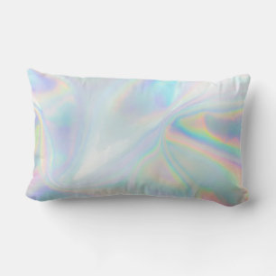 Abstract Liquid Iridescent Holographic Mom Lumbar Pillow
