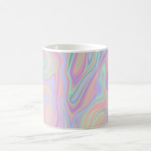 Abstract Liquid Iridescent  Pastel Colour Design Coffee Mug