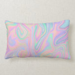 Abstract Liquid Iridescent  Pastel Colour Design Lumbar Pillow<br><div class="desc">Abstract  unicorn rainbow pastel colours digital  fluid paint texture. Glitch,  mixed media,  graphic design, </div>