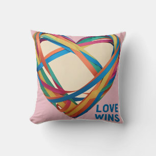 Abstract Liquid Love: LGBTQ+ Wins Throw Pillow