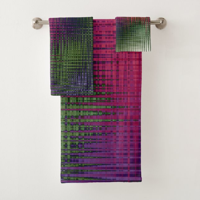 Abstract liquid texture ice glass crystal frozen m bath towel set (Insitu)