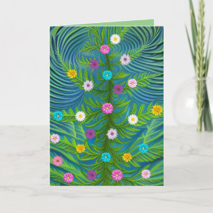 Abstract Little Daisy Garden Thank You Card